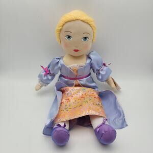 Madame Alexander Rapunzel Cloth Doll 18" Yellow Yarn Hair Pale Skin Satin Dress